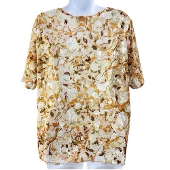 Your 6th Sense at C&A Print Burnout Scoop Neck Top - Picture 4 of 5